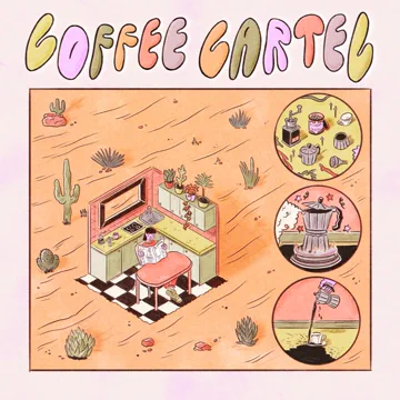 Coffee Cartel. Artwork for the album Coffee Cartel, 2024.