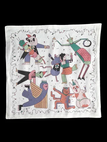 Textilfy. Illustrated design for a fabric napkin.